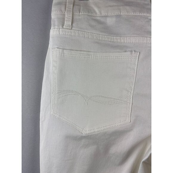 Faded Glory Classic White Denim Jeans Straight Leg Comfort Stretch Pants - Picture 6 of 6